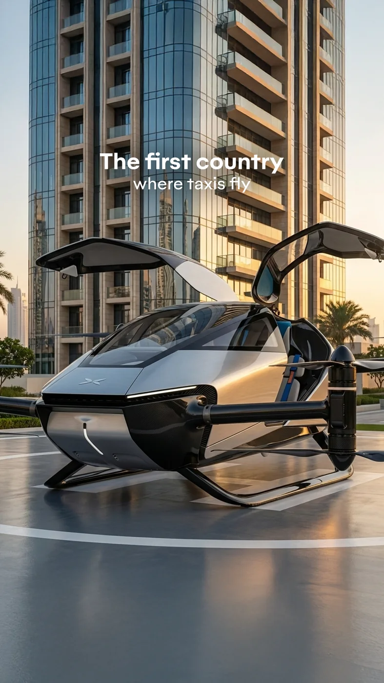 Dubai flying taxi kapak tasarimi