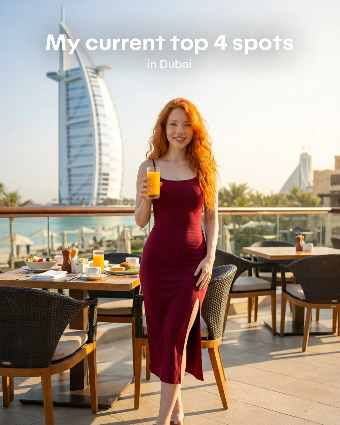Dubai rehber AI influencer Ruby portresi