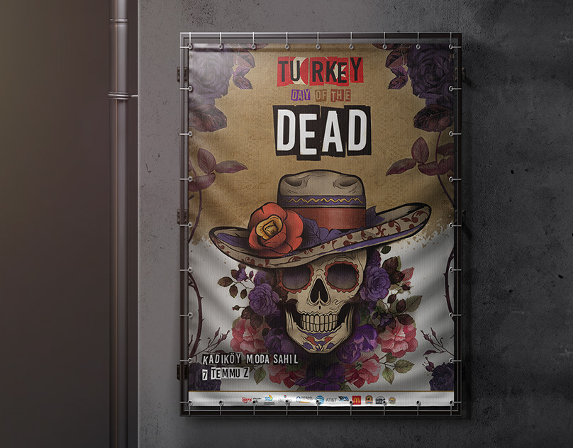 Turkey Day of The Dead Festival Poster Behance projesi